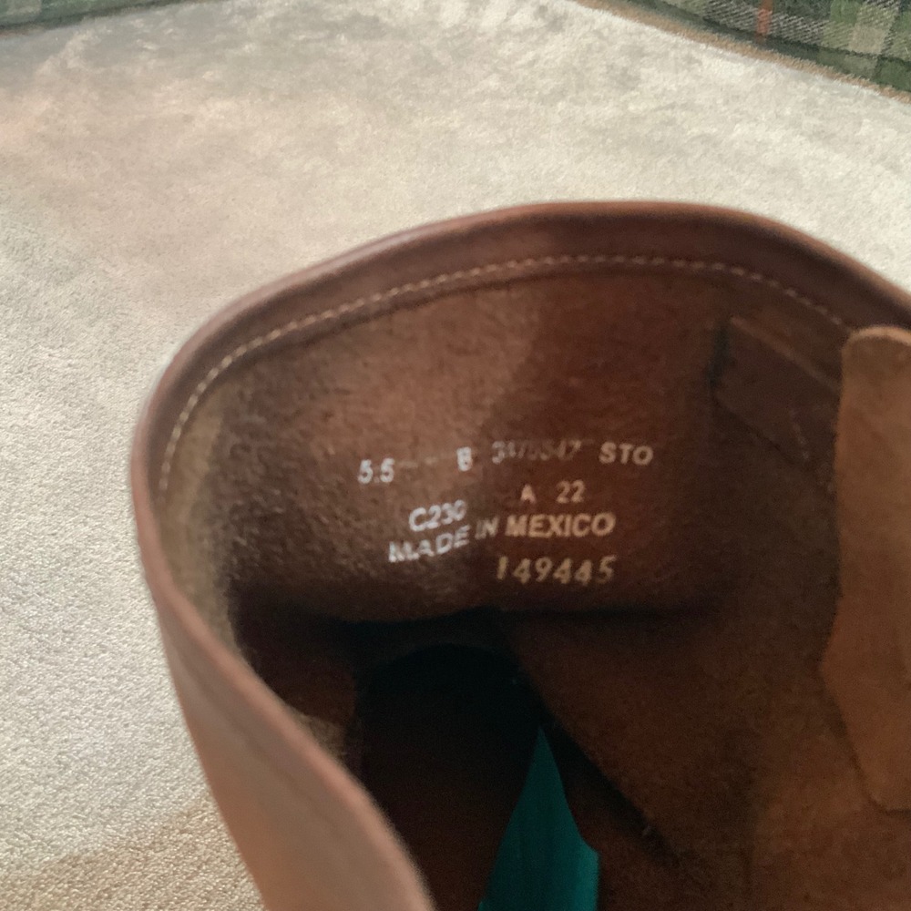 Frye Engineer 8R Cognac Brown Leather Boots 3470547 STO Mens 5.5 Womens 7.5 - Picture 7 of 9
